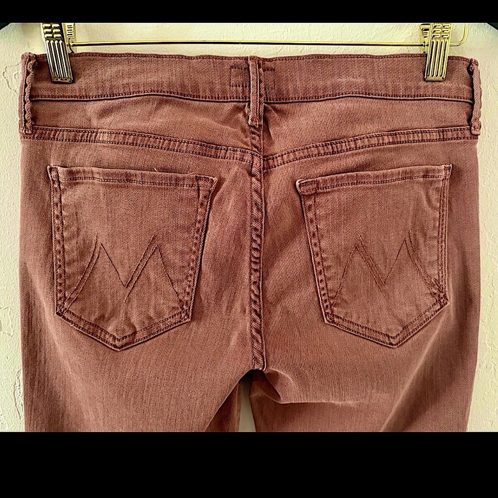 MOTHER Rascal POP Slim Straight Jeans Brown Sz 30 Fits 27–28